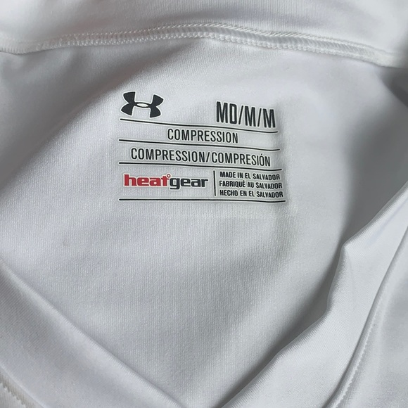 Under armor sport white V-neck stretchy t-shirt - Picture 1 of 4